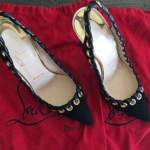 Unworn! Brand new! Christian Louboutin Ostri Sling 100